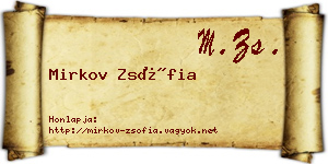 Mirkov Zsófia névjegykártya